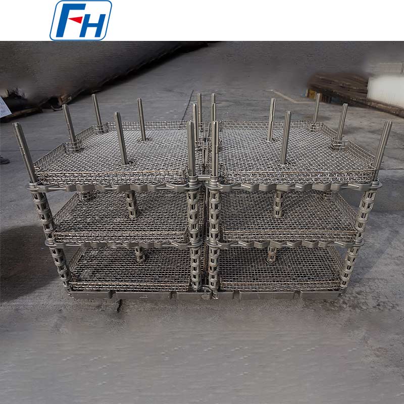 Stahlpalette mit Drahtgitterkorb-Wärmebehandlungsvorrichtung zum Glühen und Anlassen