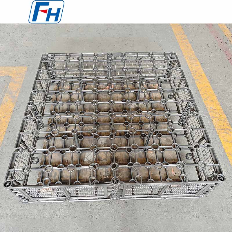 FH® Cr25Ni20 kombinierter Wärmebehandlungs-Ladekorb für Salzbad-Rollenherdofen